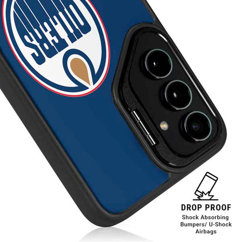NHL Edmonton Oilers Solid Background Galaxy S25 Ultra Kickstand Case
